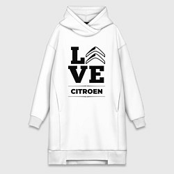 Женское худи-платье Citroen Love Classic, цвет: белый