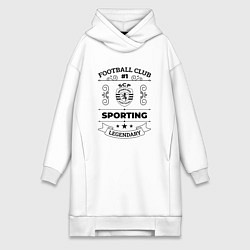 Женская толстовка-платье Sporting: Football Club Number 1 Legendary