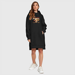 Женское худи-платье Удар WARHAMMER 40000 DARKTIDE, цвет: черный — фото 2