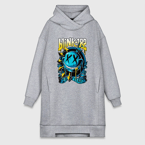 Женская толстовка-платье Blink 182 - 20 years / Меланж – фото 1