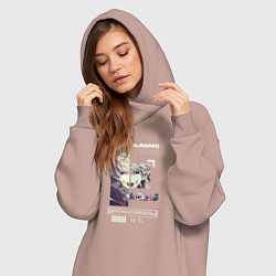Женское худи-платье Jujutsu Kaisen,Тогэ Инумаки, цвет: пыльно-розовый — фото 2