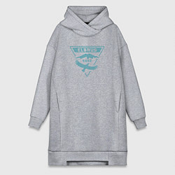 Женское худи-платье Эльбрус 5642 лого, цвет: меланж