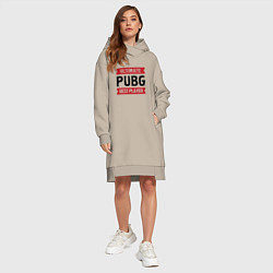 Женское худи-платье PUBG: Ultimate Best Player, цвет: миндальный — фото 2