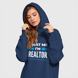 Женское худи-платье Trust me Im realtor, цвет: тёмно-синий — фото 2