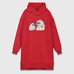 Женская толстовка-платье Малыш иноске