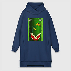 Женское худи-платье Zitz & Pimple go down, цвет: тёмно-синий