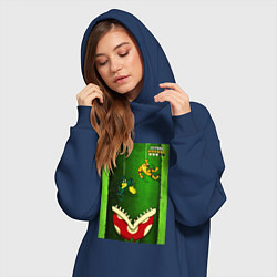 Женское худи-платье Zitz & Pimple go down, цвет: тёмно-синий — фото 2