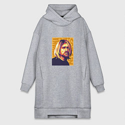Женское худи-платье Nirvana - Cobain, цвет: меланж