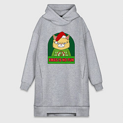 Женская толстовка-платье Xmas is no fun