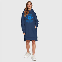 Женское худи-платье Детройт американский футбол, цвет: тёмно-синий — фото 2
