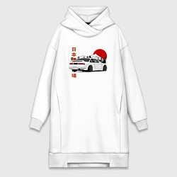 Женское худи-платье Nissan Silvia S14 Sr20 Japan Car, цвет: белый