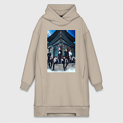 Женское худи-платье Stray Kids Thunderous, цвет: миндальный