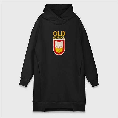 Женская толстовка-платье Old School emblem / Черный – фото 1