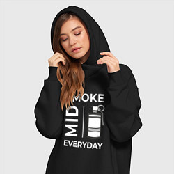 Женское худи-платье Smoke Mid Everyday, цвет: черный — фото 2