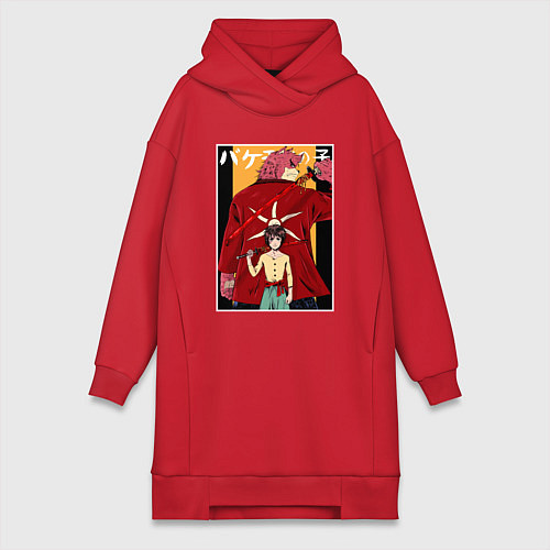 Женская толстовка-платье Kumatetsu and Ren art / Красный – фото 1