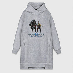 Женская толстовка-платье Отец и сын GoW Ragnarok