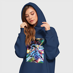 Женское худи-платье Dragon Quest poster, цвет: тёмно-синий — фото 2