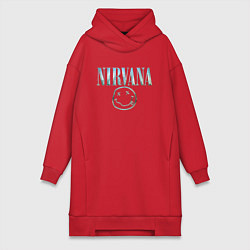 Женская толстовка-платье Nirvana - смайлик