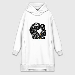 Женская толстовка-платье Мама - мой космос