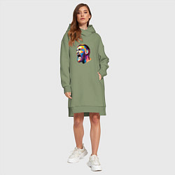 Женское худи-платье Conor color, цвет: авокадо — фото 2