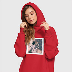 Женское худи-платье Подружки Кейт и Эмилико - Дом теней, цвет: красный — фото 2