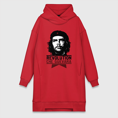 Женская толстовка-платье Revolution hero / Красный – фото 1