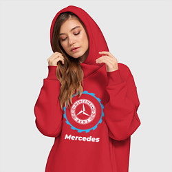 Женское худи-платье Mercedes в стиле Top Gear, цвет: красный — фото 2