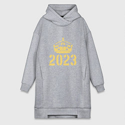 Женское худи-платье Корона 2023, цвет: меланж