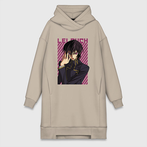 Женская толстовка-платье Лелуш Черный принц / Миндальный – фото 1