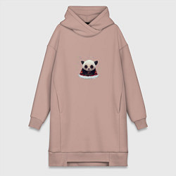 Женская толстовка-платье Понурый панда