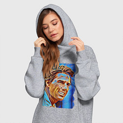 Женское худи-платье Tom Cruise - film actor, цвет: меланж — фото 2