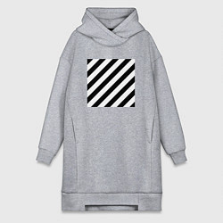 Женское худи-платье Black and white, цвет: меланж