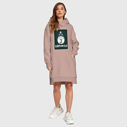 Женское худи-платье Totoro poster, цвет: пыльно-розовый — фото 2