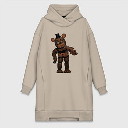 Женское худи-платье Фредди сломан, цвет: миндальный