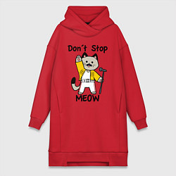 Женское худи-платье Freddy MEOWcury, цвет: красный