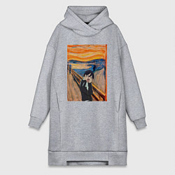 Женская толстовка-платье Крик бездомный Бог