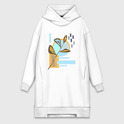 Женская толстовка-платье Минималистский абстрактный рисунок