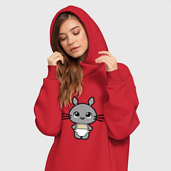 Женское худи-платье Baby Totoro, цвет: красный — фото 2
