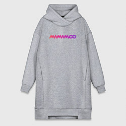 Женское худи-платье Mamamoo gradient logo, цвет: меланж