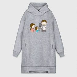 Женская толстовка-платье Врач и женщина с ребёнком