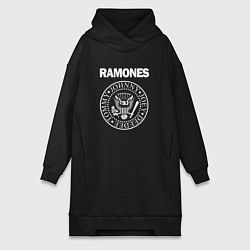Женское худи-платье Ramones Blitzkrieg Bop, цвет: черный