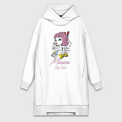 Женское худи-платье Marina - pulp fiction, цвет: белый