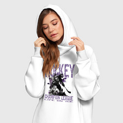 Женское худи-платье Hockey жизнь на льду, цвет: белый — фото 2