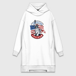 Женское худи-платье American freedom, цвет: белый