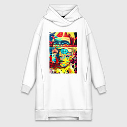 Женская толстовка-платье Энди Уорхол - поп-арт - автопортрет