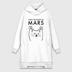 Женская толстовка-платье Thirty Seconds to Mars - rock cat