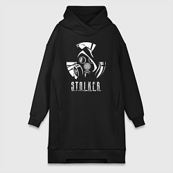 Женская толстовка-платье STALKER противогаз