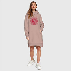Женское худи-платье Мюнхенская Бавария, цвет: пыльно-розовый — фото 2