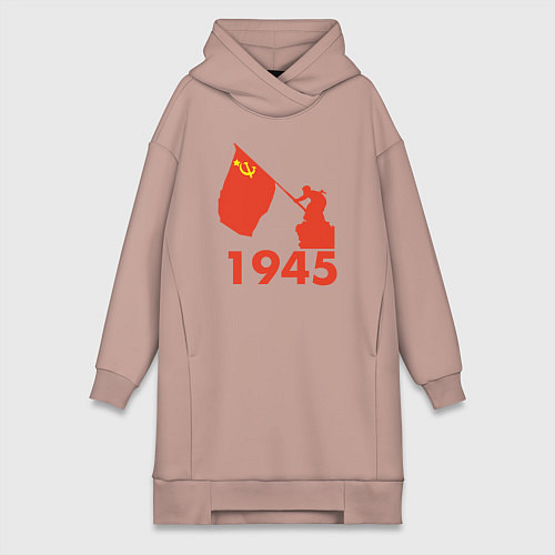 Женская толстовка-платье 1945 / Пыльно-розовый – фото 1