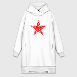 Женское худи-платье Star USSR, цвет: белый